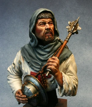 1/10 războinic antic Cruciat cu Buzdugan bust Rășină figura truse Model in Miniatura gk Unassembly Nevopsite