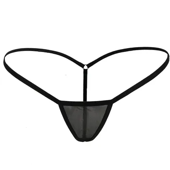 Sexy Mini Micro Bikini G Siruri de caractere Tanga Femei Transparente Vedea Prin Chilotei T-spate Tangas Talie Joasa Erotic Undewear Lenjerie