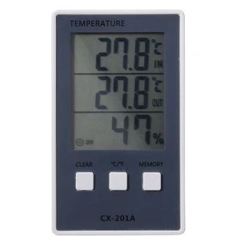 98 * 58 * 14mm Mare Precizie Alb&Gri Digital LCD Mare, de Interior, Temperatură și Umiditate Metru Temperatura Instrumente 1 buc
