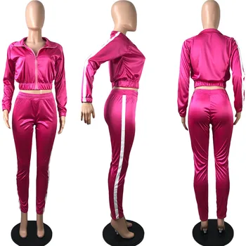 Benzi Reflectorizante Mozaic 2 Bucata Set Pentru Femei Trening 2020 Sheeny Jacheta Cu Fermoar Set De Pantaloni De Jogging Femme Sportwear Seturi De Potrivire