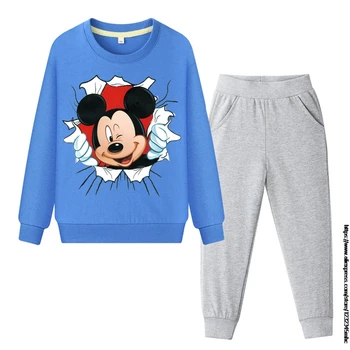 Disney Mickey Mouse Maneca Copii 2 buc Set Topuri Fete, Băieți de Crăciun, Haine Casual, copii, Copii, Copil de Tricou