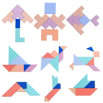 NOUL Tetris/Jigsaw/T de Puzzle Jucarii din Lemn pentru Copii Puzzle-uri Educaționale de Învățare pentru Copii Clasic Jucarii Cadou pentru Copii