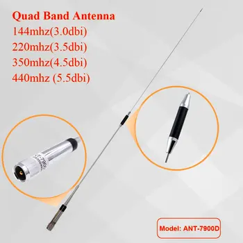 Radio Mobile Quad Band Antena 144/220/350/440MHz pentru QYT KT-7900D Masina walkie talkie ANT-7900D mobile antena