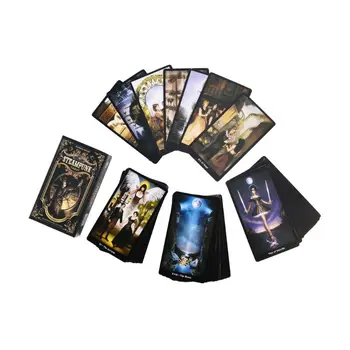 2021 Sus 78pcs Steampunk carti de Tarot Punte Carte Petrecere de Familie Tabla de Joc Oracol Carte de Joc
