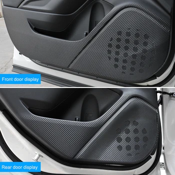 QHCP 4buc/Set Fibra de Carbon Ușa de la Mașină Anti-lovitură de Autocolant Folie de protectie Auto Accesorii se Potrivesc Pentru Subaru Forester 2019 Styling Auto