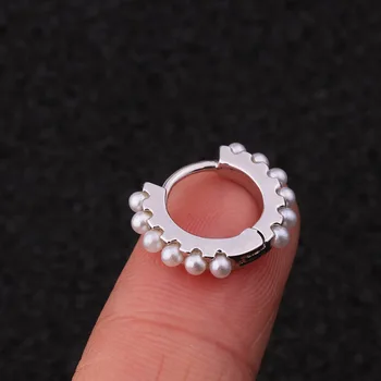 1bucată 8mm Rotund Cercei pentru Femei 2020 Trendy Bijuterii Piercing Hoop cercei Ureche Mansete Partea cu Perle