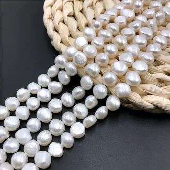 AAA apă Dulce Pearl Alb Margele 9-10mm Baroc Geniune Perle Rotunde de Perle de Cultură pentru DIY Femei Colier Brățară Bijuterii