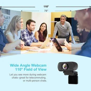 Portabil HD 1080P, USB, ecran Lat Webcam Live Streaming Video On-line de Conferințe Focus Fix Camera Web cu Microfon pentru Laptop de Gaming