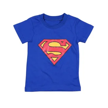 Vara Baieti tricouri cu Superman Batman Bumbac Copii tricou Maneca Scurta Copii Topuri Băiat de Desene animate Teuri Albastru Negru de Brand Nou