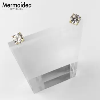 Cristal rotund de Culoare de Aur Cercei Stud 2020 Noua Moda Bijuterii Clasic placat cu argint Cadou Pentru Femei de Oameni Iubitor