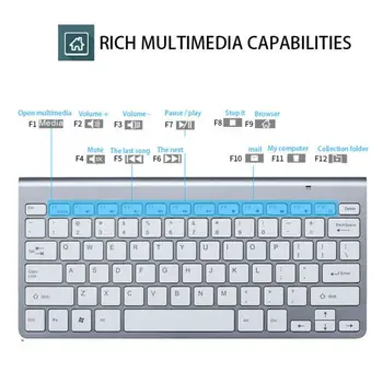 2.4 G Wireless Tastatură Și Mouse-ul Mini Multimedia Keyboard Mouse Combo Set Pentru Notebook Laptop Mac Desktop PC TV Rechizite de Birou