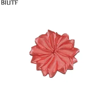 200pcs/lot 3,5 cm Multistrat Mini Satin Flori Petti Floare cu 16 Petale 45 Culori Disponibile TH241