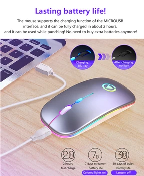 Optice 1600DPI 2.4 GHz Wireless Mouse de Gaming LED-uri de Jocuri pe Computer Mouse-ul fără Fir USB Alimentat de la Baterie Pentru Laptop PC Desktop
