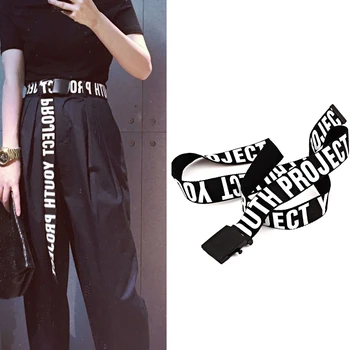 L. Oglindă 1buc Moda Femei Barbati Curea Pânză de Blugi Pantaloni cu Metal Buton Pătrat Fără Găuri Talie Scrisori de Proiectare curele femei