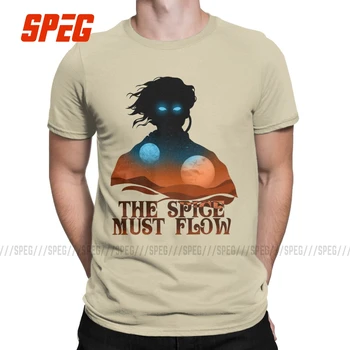 Nebun Dune 2020 Frank Herbert Științei T-Shirt pentru Bărbați Echipajul Gât Bumbac Tricou Spice Trebuie să Follw Maneca Scurta Tricou