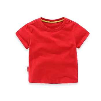 2020 Fetiță de Vară Haine de Băiat și fată Tricouri Copii din Bumbac T-shirt mâneci Scurte Culoare Solidă Sus Copii T-shirt