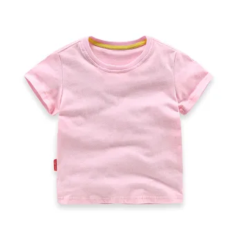 2020 Fetiță de Vară Haine de Băiat și fată Tricouri Copii din Bumbac T-shirt mâneci Scurte Culoare Solidă Sus Copii T-shirt