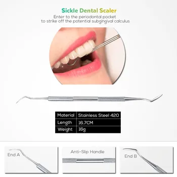 Oglinda dentara Secera Tartru Scala de Dinți Alege Spatula 4 BUC pentru laboratoare Dentare Echipamente Dentist Cadouri Îngrijire Orală Îngrijire Orală Dinte