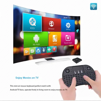 I8 engleza Americană 7 Color cu iluminare din spate Alb Negru 2.4 GHz Air Mouse Tastatura Wireless Cu Touchpad-ul pentru Android TV BOX PC-ul