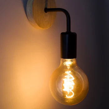 Lemn lampă de perete industriale decor tranșee retro noptieră lampa de perete lampara comparativ epocă interior perete-corp de iluminat E27 220V 110V