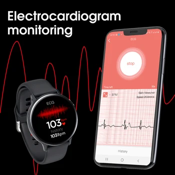 Vwar S20 Ceas Inteligent Bărbați Femei IP68 Impermeabil Ecran Tactil Complet Smartwatch ECG Ritm Cardiac tensiunea Arterială pentru Android, IOS, Telefon