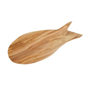 Italia din lemn de Măslin în formă de Pește de tăiere bord, din lemn Masiv de pâine bord ,pardoseală de Lemn Servind bord cu frumoase texturi naturale
