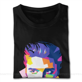 Maneca Scurta Guler Rotund Organnic Bumbac Elvis Presley Rock Tricou Supradimensionat Prietenul S Shirt