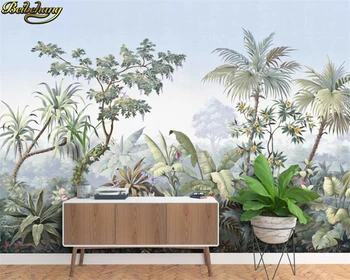 Beibehang Europene retro nostalgic palatul pictate manual de nucă de cocos copac de pădure ploaie, pictură în ulei personalizat 3d tapet mural