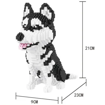 Animale de companie Animale de Diamant Blocuri de Desene animate Drăguț Câini Pisici Dinozaur Anime Cifre Model DIY Kit Cărămizi Jucarii Educative