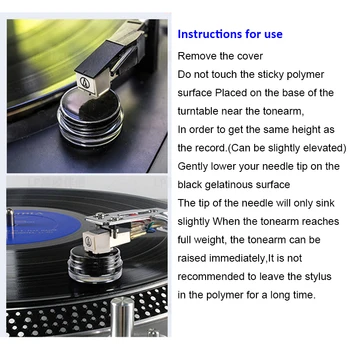 Apăsați auto-adeziv disc de vinil jucător cartuș și stylus-ul curat pentru utilizarea repetată T0077