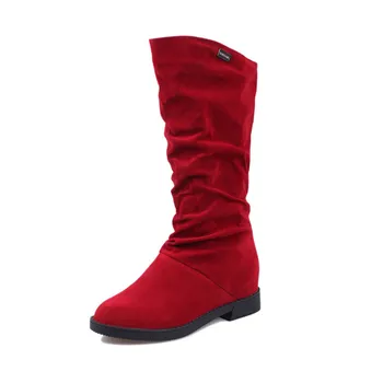 Noi 2020 Cizme de Zapada pentru Femei de Iarnă Pantofi Casual Femei Cizme Înalte Negru Roșu Moale Confortabil Doamnelor Papuceii de sex Feminin Încălțăminte YX1749