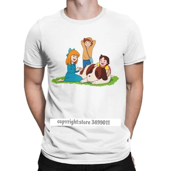 Barbati Topuri Tricou Heidi Noutate Premium Bumbac Tricouri Camisas Alpi Capra Anime T Shirt Echipajul Gât Zi de Crăciun Tricou Barbati