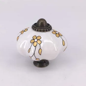 Ceramica Mobilier Buton Dulap De Bucatarie Dulap Trage Ușa De Flori Butoane Sertar Dulap Trageți Mânerul