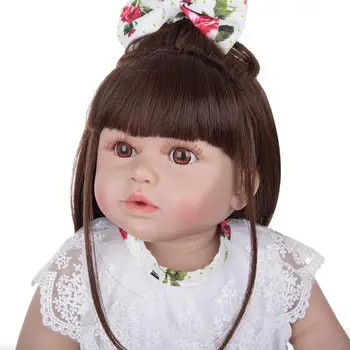 KEIUMI 23 Inch Păpuși Reborn Copii Pline de Silicon Corpul Likelife copil Minunat Printesa Bebe Renăscut Pentru Xmas Cadouri Surpriza Papusa