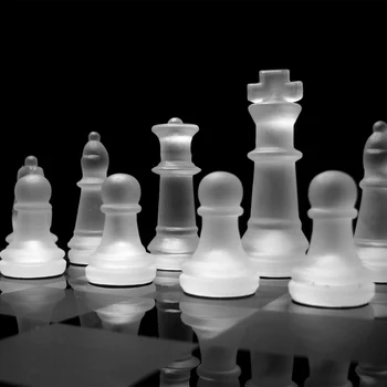Internaționale Joc de Șah de Lux Elegant K9 Pahar de Șah, Lupte de Ambalare Internațional de Șah de Sticlă Tabla de Joc de Șah 25x25cm