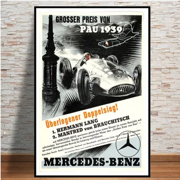 Fierbinte Campion World Grand Prix Retro Monaco a 64-Super Masina cu Motor Poster de Perete de Arta Canvas Tablou Pictura Pentru Camera Decor Acasă