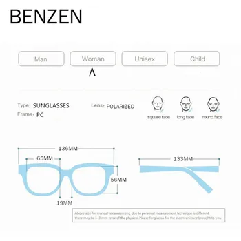 BENZEN Polarizat ochelari de Soare pentru Femei Brand Designer Retro Cadru Mare Doamnă de Lux Ochelari de Soare UV Protectie Ochelari de 6680