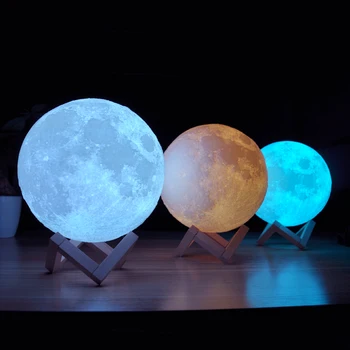 Lumina 3D de Imprimare Reîncărcabilă Luna Lampă de Pământ Lampa Jupiter Lampă de Colorat Schimba Touch Usb Led Lumina de Noapte Decor Acasă Cadou Creativ