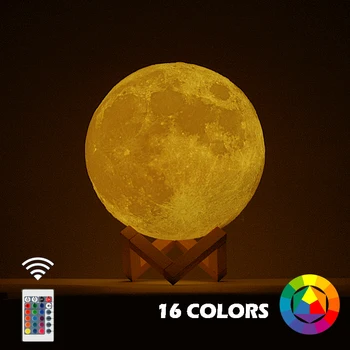 Lumina 3D de Imprimare Reîncărcabilă Luna Lampă de Pământ Lampa Jupiter Lampă de Colorat Schimba Touch Usb Led Lumina de Noapte Decor Acasă Cadou Creativ