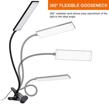 KEXIN USB Reîncărcabilă Led Lampă de Birou 5W LED Clip de pe Lampa de Birou cu 3 Moduri de 48pcs margele lampa Dimmer 14 Nivele Clemă Lampă de Masă