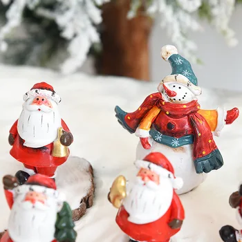 Miniatura Moș Crăciun om de Zăpadă Zână Grădină Figurine Decor de Crăciun pentru Acasă Ornamente Accesorii Cadou de Crăciun pentru Copii