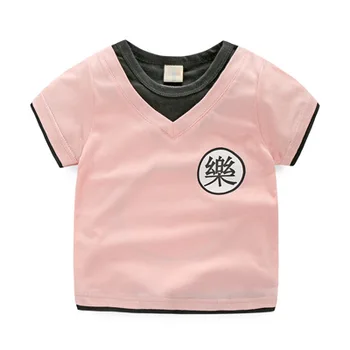 2-7Yrs Copii Japonia Stil Maneca Scurta, Topuri Băiat Scurte T-shirt Fete Japoneze de Top Tricouri Copii Top de Vară de Culoare Coliziune Haine