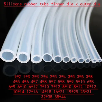 Silicon tub de cauciuc 6x8 6x9 6x10 6x12 7x10 7x12 8x10 8x12 10x12 10x14 12x16 14x18mm transparent clar țeavă de siliciu furtun sanitare
