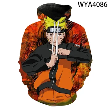 Primăvara Și Toamna Anime Naruto Hanorac Moda Barbati Femei Copii de Imprimare 3d Streetwear Pulover Casual cu Maneci Lungi Tricou