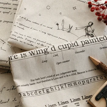Scrisoare engleză tapițerie Țesături Imprimate tesatura de bumbac și lenjerie de metru pentru DIY canapea pernă față de masă de pânză tesatura lenjerie