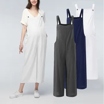2019 Nou Stil De Moda De Maternitate Femei Salopete Pantaloni Pantaloni Gravide Confort Prop Burta Salopetă De Ansamblu