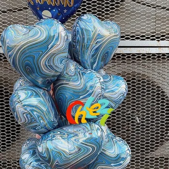 5pcs Agat firul de Aur textura baloane 18 inch Stea Inima balon cu heliu Nunta, petrecere de Ziua de decorare pentru Copii jucării pentru copii duș