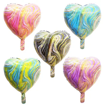 5pcs Agat firul de Aur textura baloane 18 inch Stea Inima balon cu heliu Nunta, petrecere de Ziua de decorare pentru Copii jucării pentru copii duș