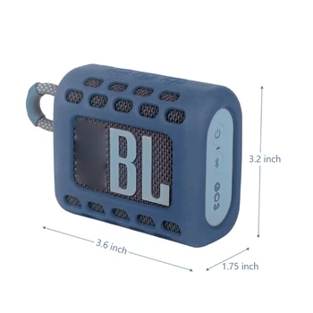 Colorate antipraf cu Protectie Silicon Piele Caz Acoperire Coajă cu Carabină pentru JBL GO 3 Go3 Difuzor Bluetooth