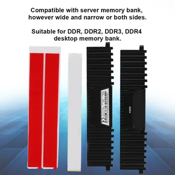 2 BUC Calculator Desktop cu Memorie Banca de Răcire din Aluminiu Fin pentru DDR / DDR2 / DDR3 / DDR4 Card de Memorie
